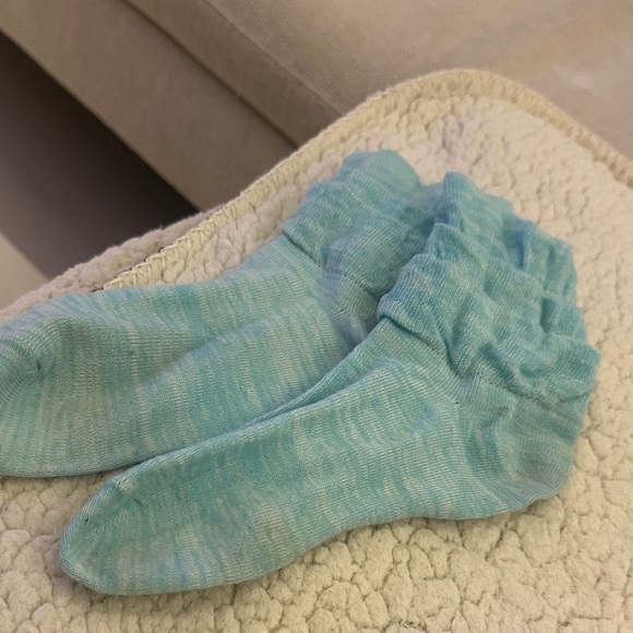 Accessories - Ruffled Blue Socks